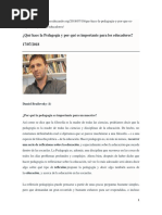 Porqué Es Importante La Pedagogía - Brailovsky