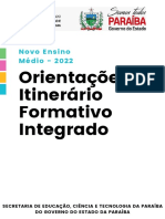 Orientações Itinerário Integrado - NEM - 1 Anos