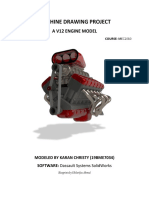 Machine Drawing Project: A V12 Engine Model