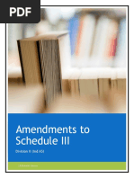 Schedule III Amendments