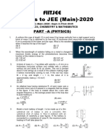 JEE MAIN 2020 (03.09.2020 - 1st Shift)