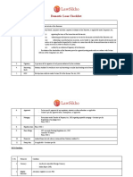 Loan Checklist - List of Compliances For A Loan Transaction