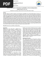 Financial Ratio Analysis As Determinant of Profitability in African Banking Industry