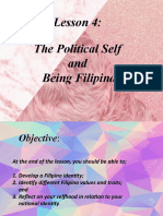 Lesson 4: The Political Self and Being Filipino