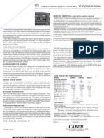 Carvin Engineering Data: Operating Manual