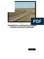 Report On ENGINEERING COMPARISON BETWEEN FLEXIBLE AND RIGID PAVEMENT