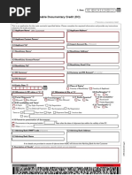 Application For Irrevocable Documentary Credit (DC) : DD M M Y Y Y Y