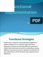 Functional Level Strategies Plan and Policies