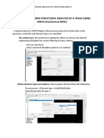 Design and Perform Structural Analysis of A Truss Using ANSYS (Mechanical APDL) Pre-Processor