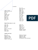 VERBS Tenses Adj and Noun