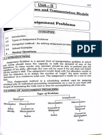 Assignment Problem: Ment Problems and Tran