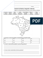 Avaliação Trimestral de História, Geografia e Ciências