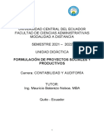 CA7 UNIDAD DIDÁCTICA Proyectos Sociales y Productivos Unidad 1