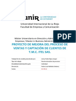 TFM Proyecto Reestructuración de Proceso de Ventas y Captación de Clientes de T.M.C. ITEL SAS. Vers. 01.09.21.