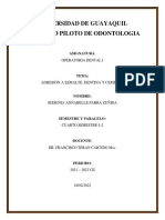 Tarea 1 Adhesión A Esmalte, Dentina y Cemento