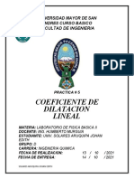 Coeficiente de Dilatyacion Lineal