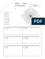 Polar Coordinates Worksheet