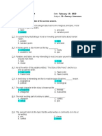 Century Literature Directions: Choose The Letter of The Correct Answer