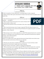 PYQs Chapter - 4 Carbon and Its Compounds