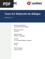 Tarea 4.2 Redacción de Diálogos - Carla Mendoza