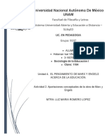 Unidad 4. EL PENSAMIENTO DE MARX Y ENGELS ACERCA DE LA EDUCACIÓN.