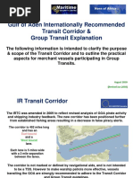 Gulf of Aden Internationally Recommended Transit Corridor & Group Transit Explanation