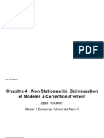 Non Stationnarite Cointegration MCE