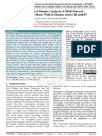 Comparison of Seismic Analysis of Multi Storyed Building Using Shear Wall in Seismic Zones III and IV