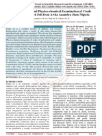 Microbiological and Physico Chemical Examination of Crude Oil Contaminated Soil From Awka Anambra State Nigeria