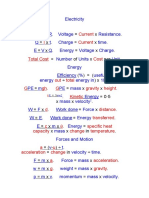 Formula PHYSISCS IGCSE