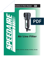 Air Line Filter: Operating Instructions & Parts Manual