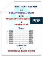 BPSC, AC, Tehsildars Departmental Exam 2021