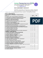 1 - Self Assessment Checklist