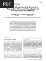 Influence of The Listening Environment On Recognition of Immersive Reproduction of Orchestral Music Sound Scenes