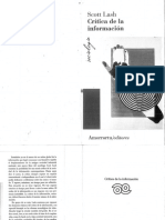 COMPLEMENTARIA Scott Lash - Crítica de La Información-Amorrortu Editores (2005)