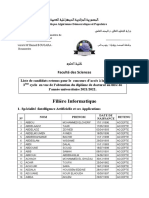 Liste Des Candidats Retenu en Informatique