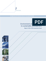 Environment and Its Relation To Sustainable Development: Report of The CSPR Assessment Panel