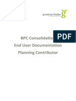 BPC Consolidation User Manual - Planning Contributor