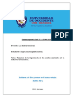 Aceites Esenciales en La Industria Farmacéutica.