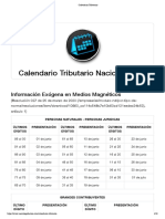 Calendario Tributario Nuevo 2020