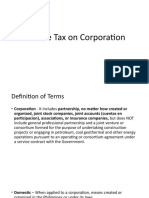 Income Tax On Corporation