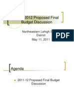 Proposed Final Budget Discussion 2011-2012