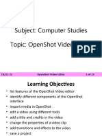 CBSE - VI - Computer Studies - OpenShot Video Editor