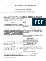 Entropía y Energía Libre de Mezclas