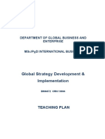 Global Strategy Development & Implementation Teaching Plan (Campus 2022)