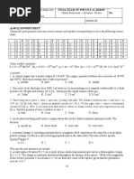 A) MCQ Answer Sheet:: Some Useful Constants