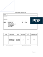 Physiotherapy Bill Format