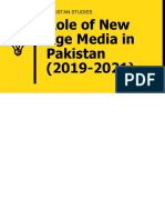 Role of New Age Media in Pakistan (2019-2021) .