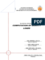 Plate 2 Computation of Gravity Loads