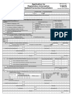 Application For Registration Information Update/Correction/Cancellation